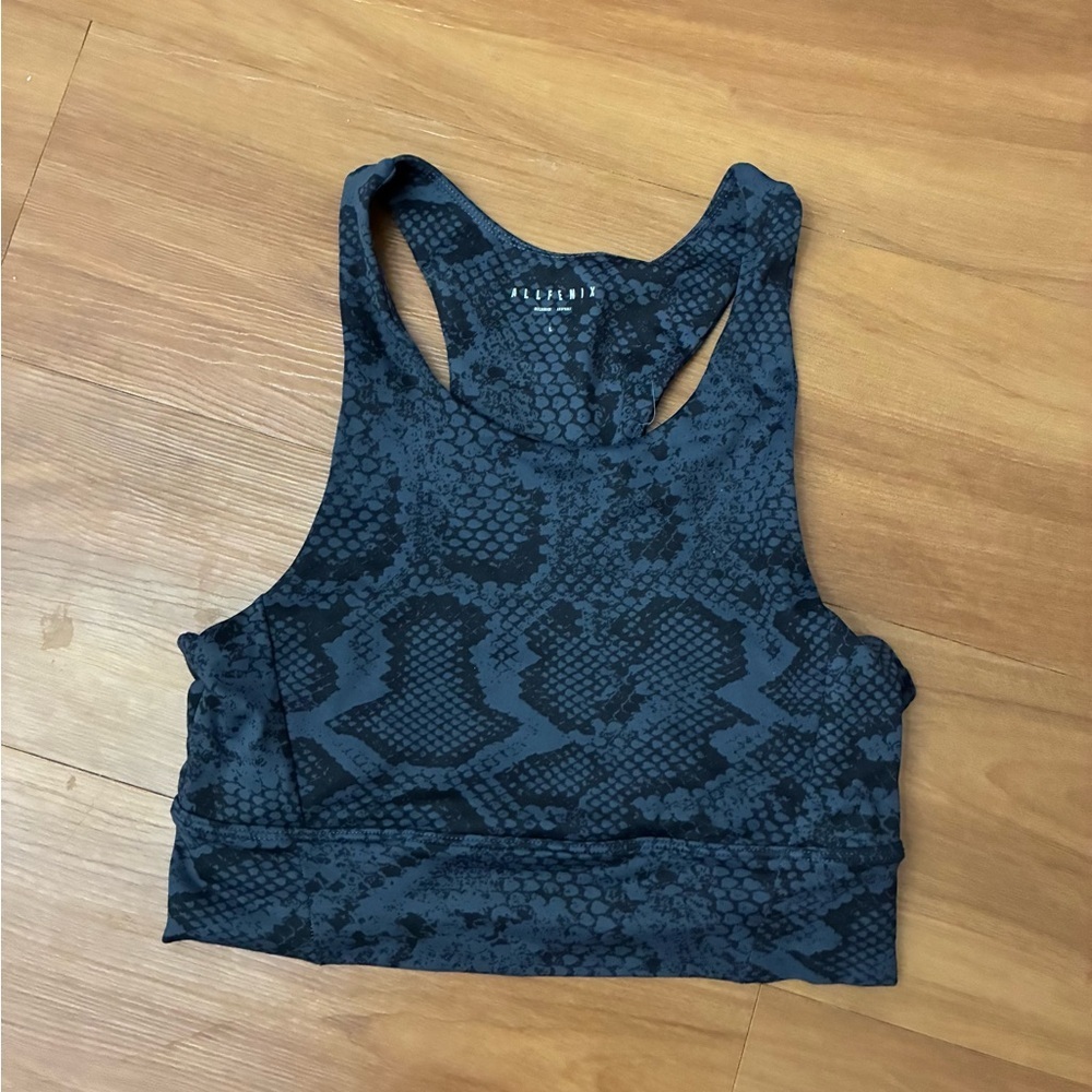 All Fenix Snakeskin Yoga Racerback Sports Bra Size L - Picture 2 of 5